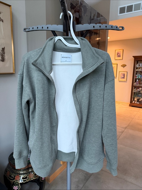 Mondetta Jackets & Blazers - Mondetta Women's Heathered Full-Zip Fleece Jacket- Sage Color - Size Medium